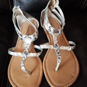 Silver sandals